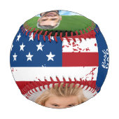 Patriotischer VATER Personalisierte amerikanische Baseball (Rückseite)