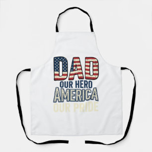 Patriotischer Vater Unser Held Vintage-Vater-Shirt Schürze