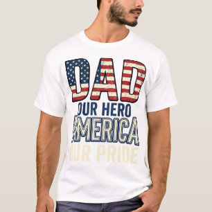 Patriotischer Vater Unser Held Vintage-Vater-Shirt T-Shirt