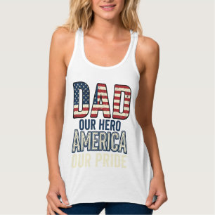Patriotischer Vater Unser Held Vintage-Vater-Shirt Tank Top