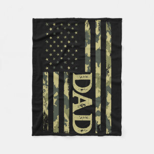 Patriotischer Vater USA Vater-Tag Amerikanische Fl Fleecedecke