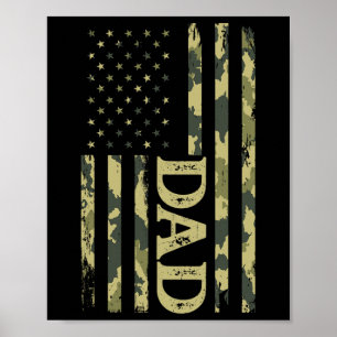 Patriotischer Vater USA Vater-Tag Amerikanische Fl Poster