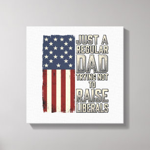 Patriotischer Vater Vintage-Flagge-Zitat-Shirt-Des Leinwanddruck