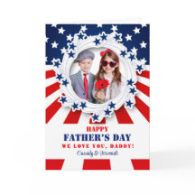 Patriotischer Vatertag für Vater im Foto