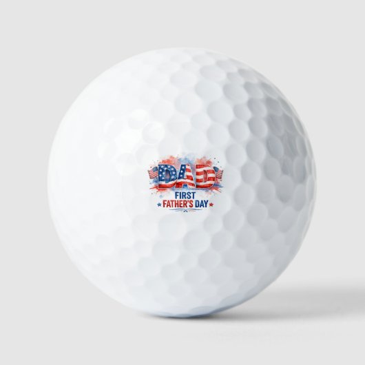 Patriotischer Vatertag Golfball (Vorderseite)