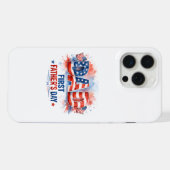Patriotischer Vatertag iPhone Hülle (Rückseite (Horizontal))
