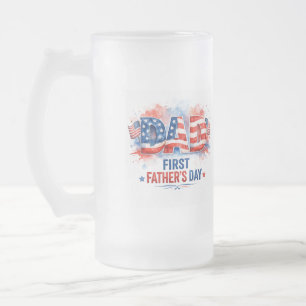 Patriotischer Vatertag Mattglas Bierglas