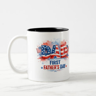 Patriotischer Vatertag Zweifarbige Tasse