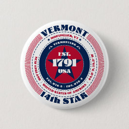Patriotischer Vermont-Kreis mit Staat-Details Button