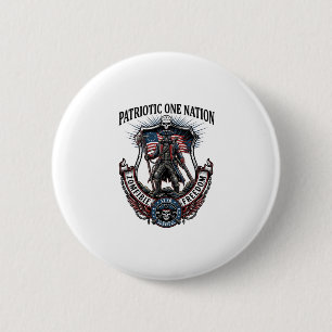 Patriotischer Verrückter Weg 1776 Krieger Zombie A Button