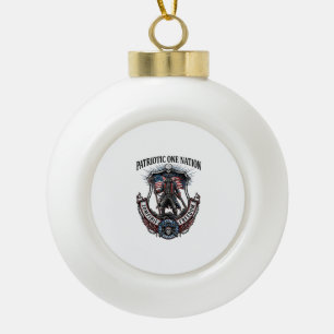 Patriotischer Verrückter Weg 1776 Krieger Zombie A Keramik Kugel-Ornament