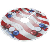 Patriotischer Verzierungs-Weihnachtsbaum-Rock Polyester Weihnachtsbaumdecke (Schrägansicht)