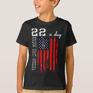Patriotischer Veteran Lebt P.t.s.d 22 Tage Selbstm T-Shirt