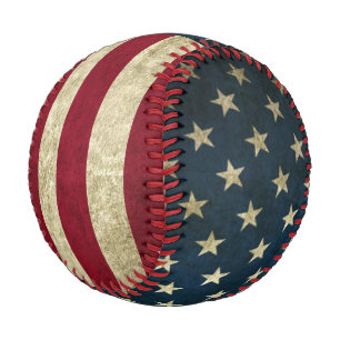 Patriotischer Vintage-Baseball mit amerikanischer Baseball