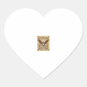 Patriotischer Vintage-Weißkopfseeadler abgenutzt Herz-Aufkleber