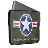 Patriotischer Vintager Militär USA-Stern Laptopschutzhülle (Vorne Rechts)