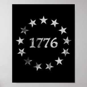 Patriotischer Vintager Stil USA 4. Juli Poster
