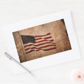 Patriotischer Vintager Tag der Unabhängigkeit der Rechteckiger Aufkleber (Umschlag)