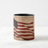 Patriotischer Vintager Tag der Unabhängigkeit der  Tasse (Zentrum)