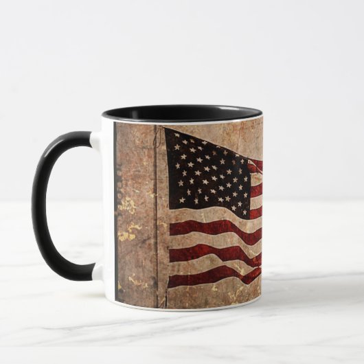 Patriotischer Vintager Tag der Unabhängigkeit der  Tasse (Links)