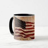 Patriotischer Vintager Tag der Unabhängigkeit der  Tasse (Vorderseite Links)