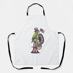 Patriotischer Vogel Vintage-Stich Musik-Shirt-Desi Schürze
