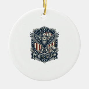 Patriotischer Vogelbeobachter Vektorgrafik T-Shirt Keramik Ornament