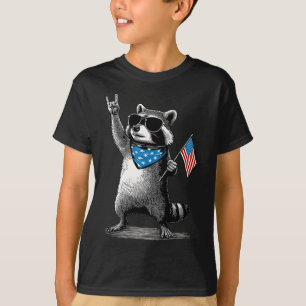 Patriotischer Waschbär für Männer, Frauen und Kind T-Shirt
