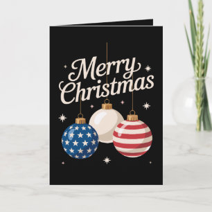 Patriotischer Weihnachten Amerikanischer Flaggen-S Karte
