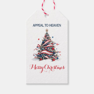Patriotischer Weihnachtsbaum ATH1 mit Ursprung ed Geschenkanhänger