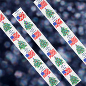 Patriotischer Weihnachtsbaum Cool USA Flag Holiday Satinband