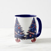 Patriotischer Weihnachtsbecher Tasse (VorderseiteRechts)