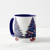 Patriotischer Weihnachtsbecher Tasse (Vorderseite Links)