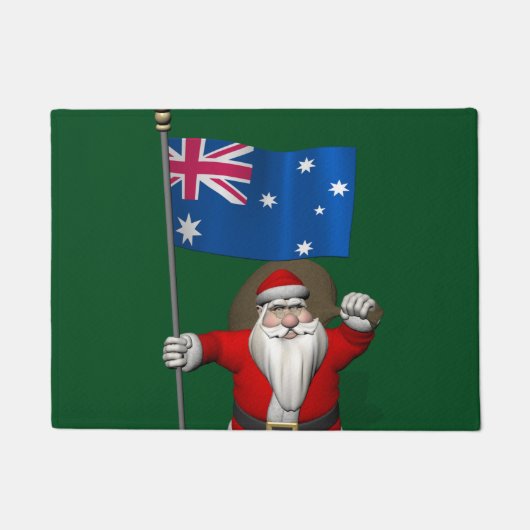 Patriotischer Weihnachtsmann Besuch Australiens Fußmatte (Vorderseite)