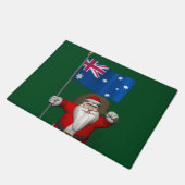 Patriotischer Weihnachtsmann Besuch Australiens Fußmatte (Schrägansicht)
