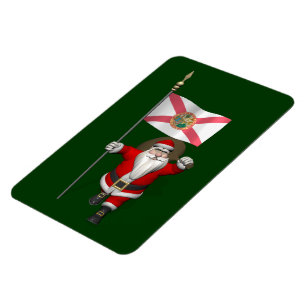 Patriotischer Weihnachtsmann Besuch von Florida Magnet