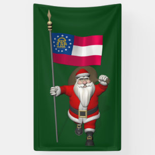 Patriotischer Weihnachtsmann besucht Georgien Banner