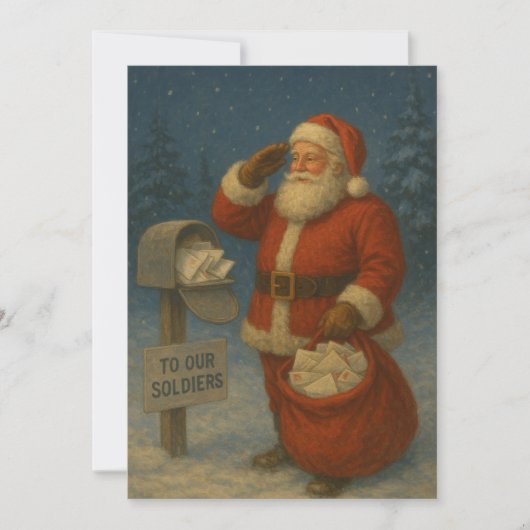 Patriotischer Weihnachtsmann Feiertagskarte (Vorderseite)