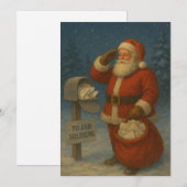 Patriotischer Weihnachtsmann Feiertagskarte (Vorne/Hinten)