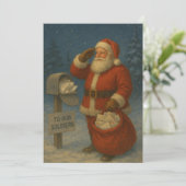 Patriotischer Weihnachtsmann Feiertagskarte (Stehend Vorderseite)