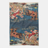 Patriotischer Weihnachtsmann Geschirrtuch (Vertikal)