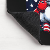 Patriotischer Weihnachtsmann Männer Frauen USA-Fla Mousepad (Ecke)