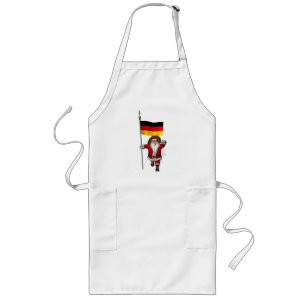 Patriotischer Weihnachtsmann mit deutschem Abschlu Lange Schürze