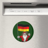 Patriotischer Weihnachtsmann mit deutschem Abschlu Magnet (In Situ (Geschirrspüler))