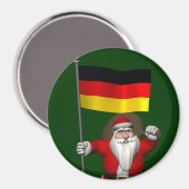Patriotischer Weihnachtsmann mit deutschem Abschlu Magnet (Vorderseite/Rückseite)