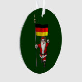Patriotischer Weihnachtsmann mit deutschem Abschlu Ornament (Vorderseite)