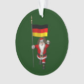 Patriotischer Weihnachtsmann mit deutschem Abschlu Ornament (Vorderseite)