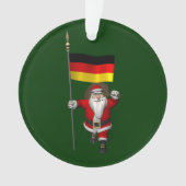 Patriotischer Weihnachtsmann mit deutschem Abschlu Ornament (Vorderseite)