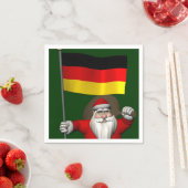 Patriotischer Weihnachtsmann mit deutschem Abschlu Serviette (Beispiel)