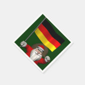 Patriotischer Weihnachtsmann mit deutschem Abschlu Serviette (Ecke)